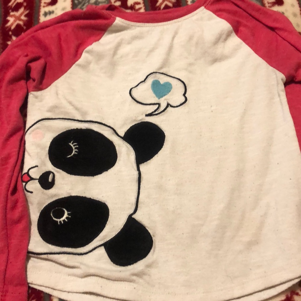 Long sleeve panda wink pajama shirt